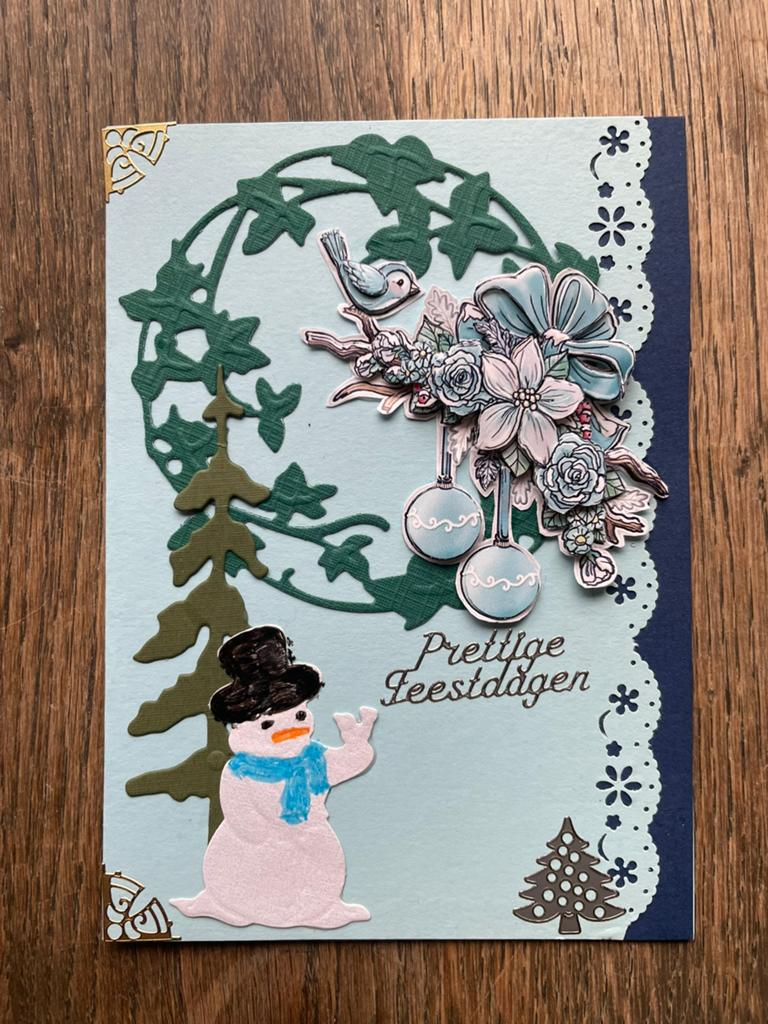 3d kerstkaart prettige feestdagen 15, Verzenden, Nieuw, Kerst