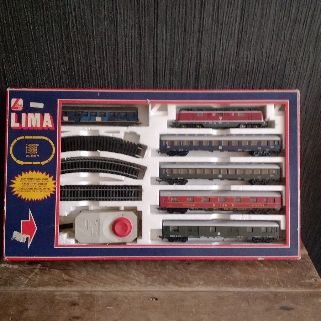 Vintage treinset LIMA, Verzenden, Gelijkstroom of Wisselstroom, Lima, Gebruikt