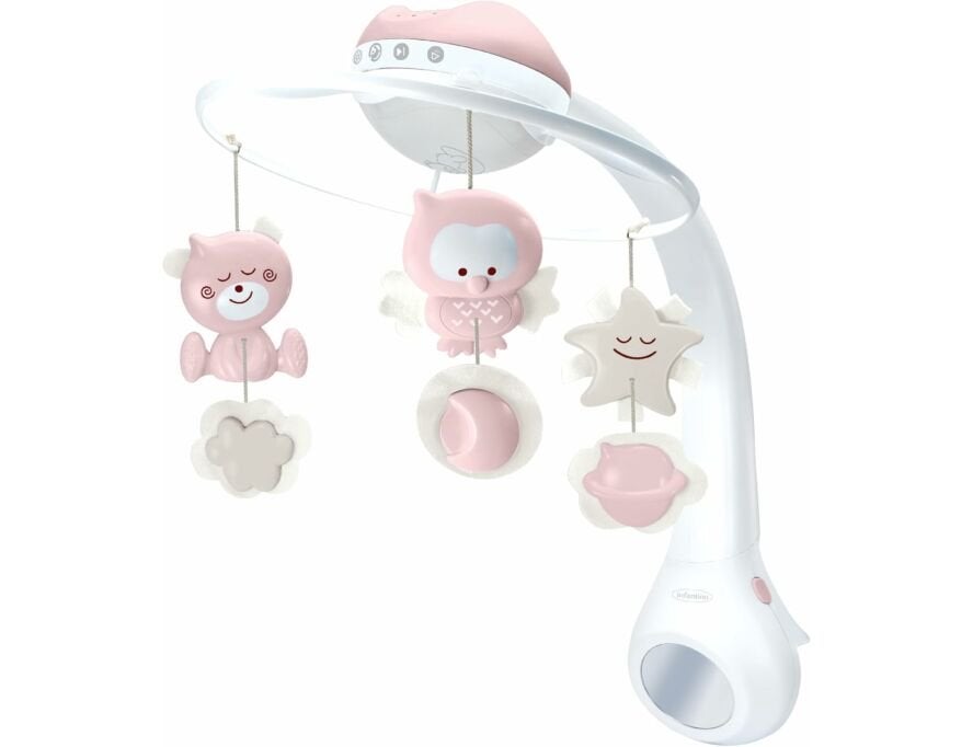Infantino baby muziek mobiel en projector, Kinderen en Baby's, Ophalen of Verzenden, Zo goed als nieuw, Mobiel, Met licht