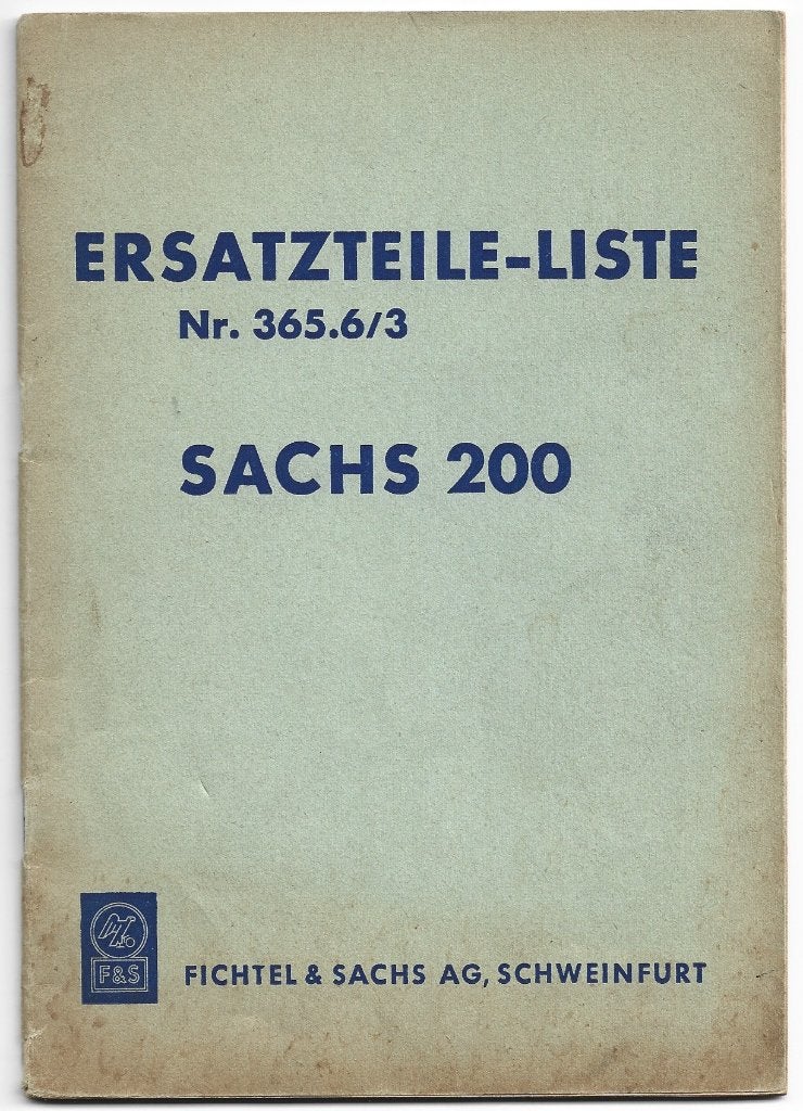 Sachs 200 Ersatzteil Liste onderdelenlijst (7218z), Verzenden, Overige merken
