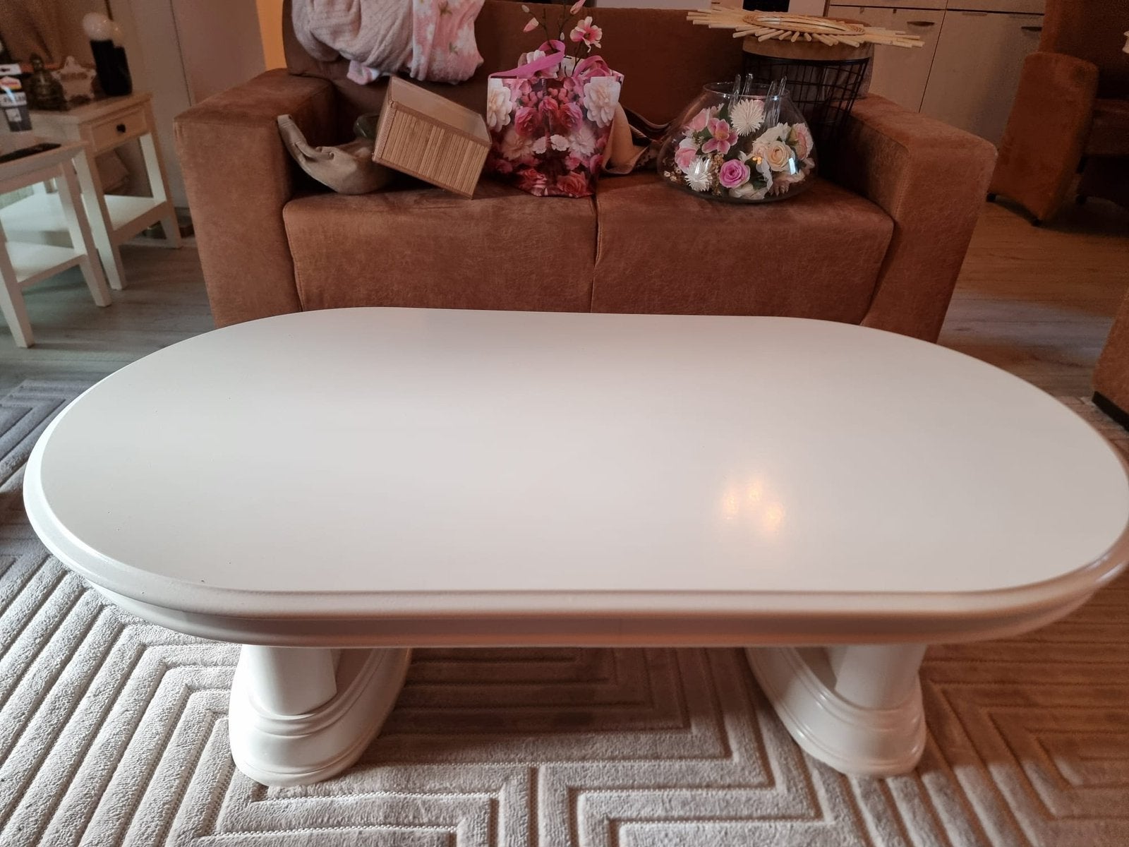 Bijzettafel, Huis en Inrichting, Tafels | Salontafels, Ophalen, Zo goed als nieuw, Rond, 50 tot 100 cm