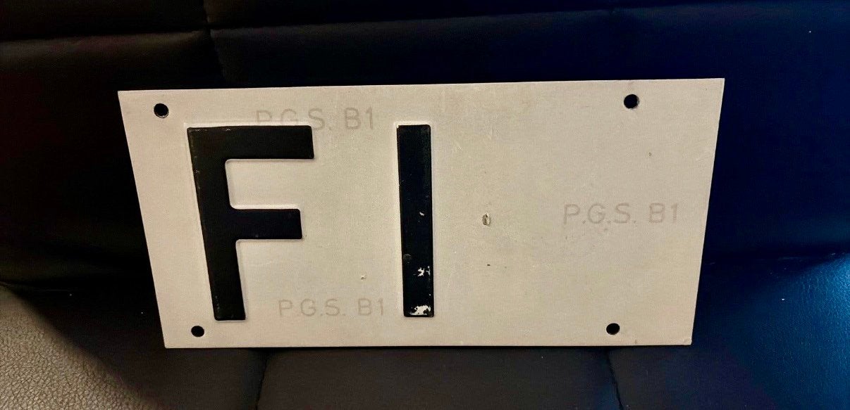 Italiaans nummerbord florance jaren 60, Ophalen of Verzenden, Gebruikt, Gebruiksvoorwerp