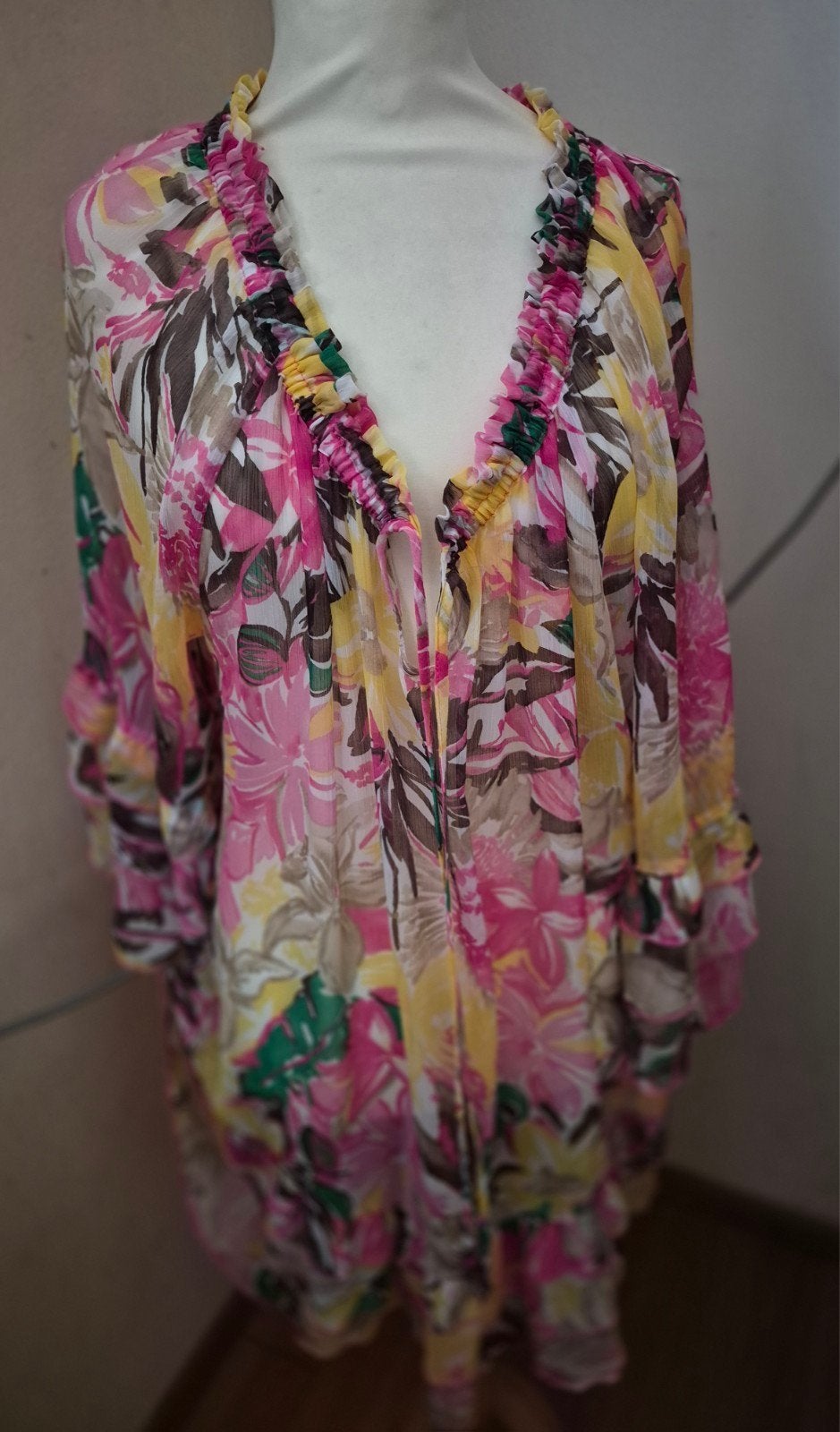 SEMPRE PIU tuniek/jurk maat 46, Kleding | Dames, Verzenden, Zo goed als nieuw, Blauw, Jurk