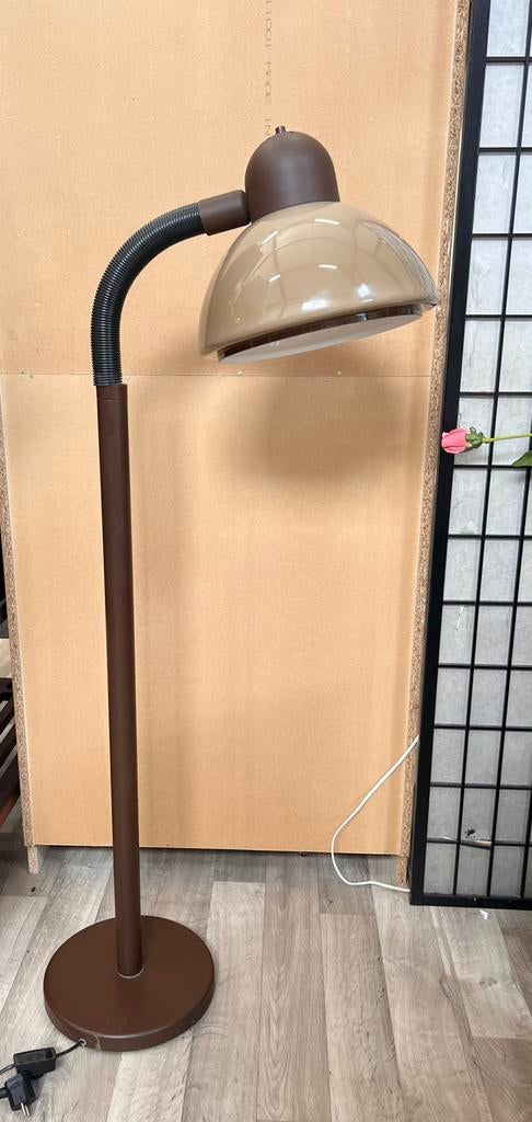 MCM mushroom vloerlamp retro 70s design bruin, D, Mcm space age retro vintage, Ophalen of Verzenden, Zo goed als nieuw