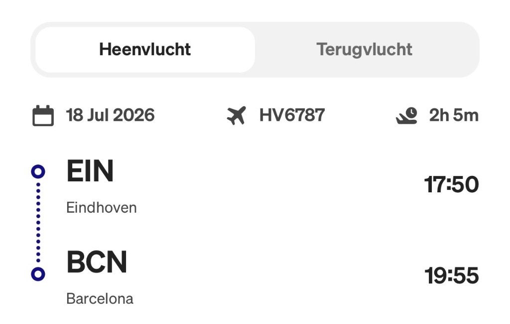 Vliegticket retourticket Te Koop, Eén persoon, Vliegtuig, Buitenland, Met bestemming of datum