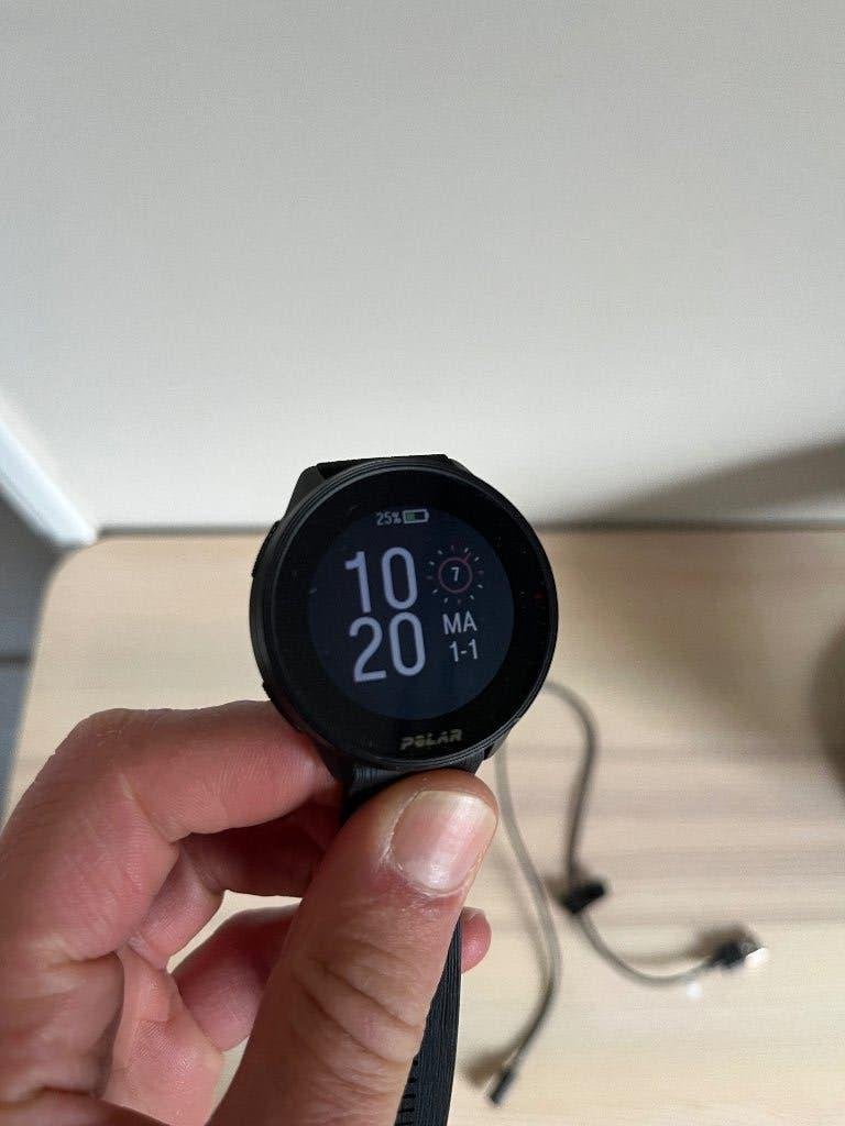 Polar Pacer sporthorloge, Zwart, Zo goed als nieuw, Waterdicht, POLAR