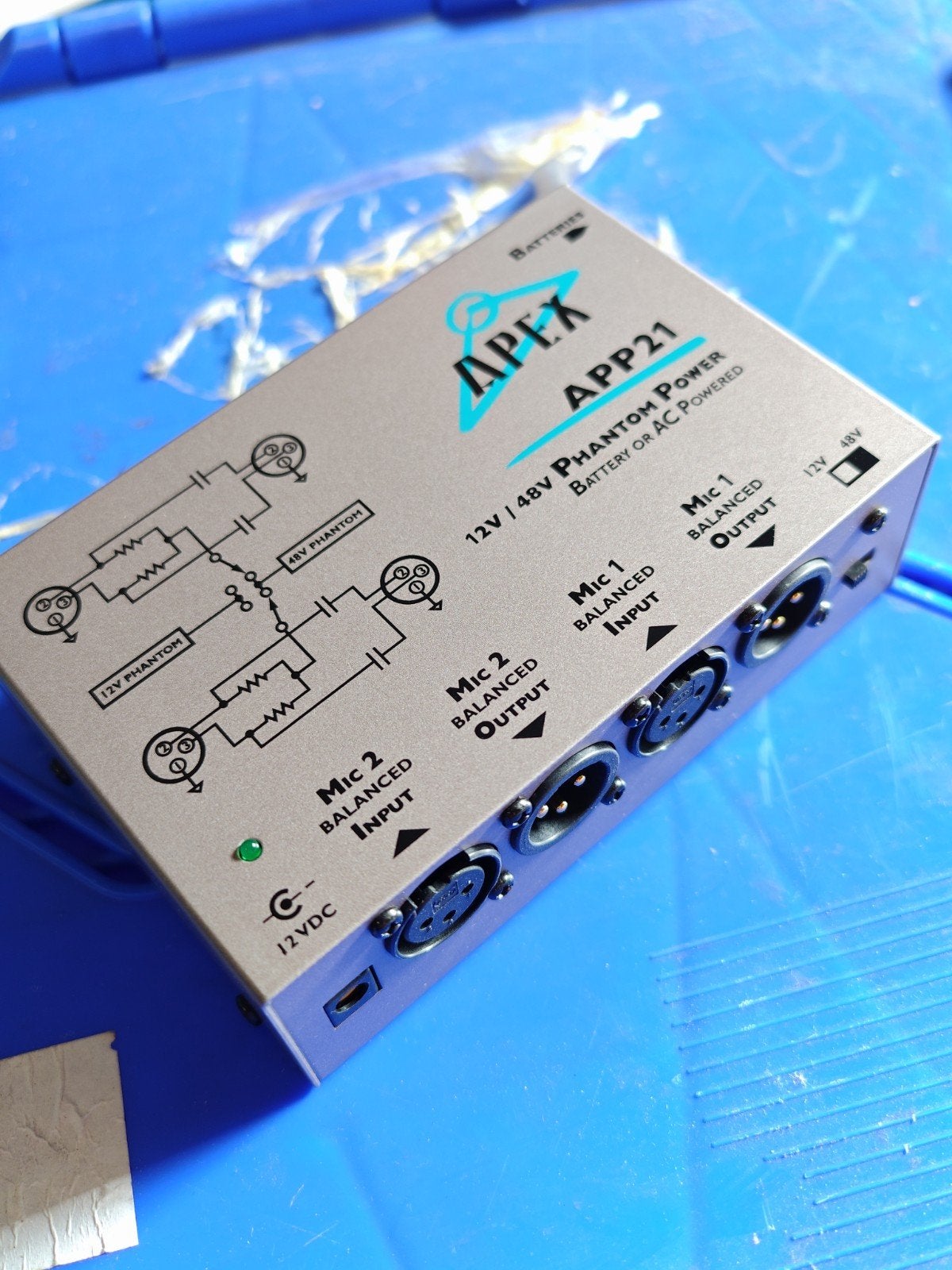 Apex APP21 Phantom Power Box - Microfoon Voorversterker DI, Ophalen of Verzenden, Nieuw, Overige typen