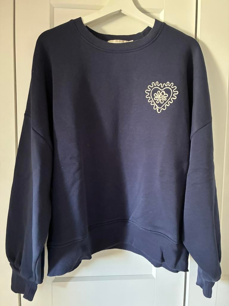 Blauwe sweater met print costes maat xxl, Verzenden, Zo goed als nieuw, Maat 46/48 (XL) of groter, Blauw