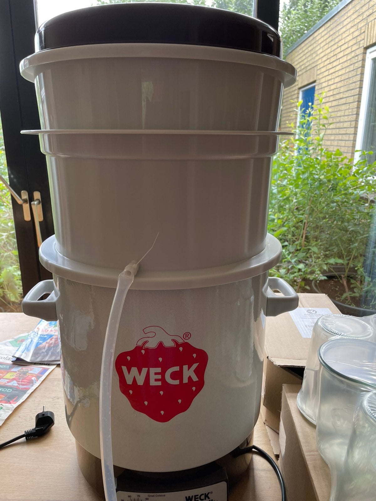 Weckketel met nieuwe ontsapper, Ophalen of Verzenden, Zo goed als nieuw, Glas, Pot, Bus of Blik