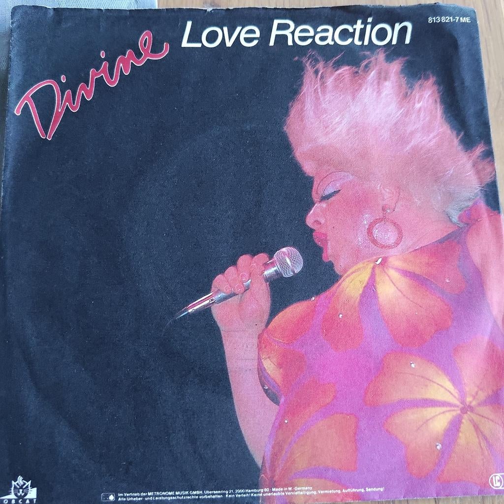 Divine - Love Reaction Vinyl Single, Gebruikt, 7 inch, Single, Ophalen of Verzenden