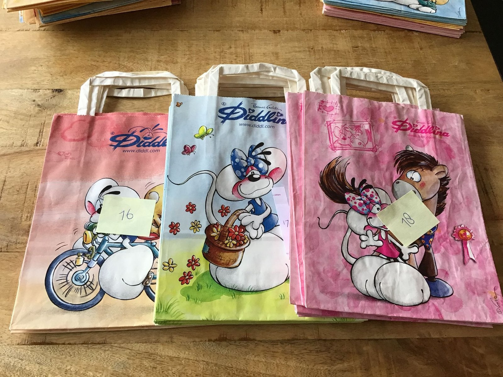 Diddl tasjes en zakjes klein, Verzamelen, Diddl, Ophalen of Verzenden, Zo goed als nieuw, Papier, Kaart of Schrift