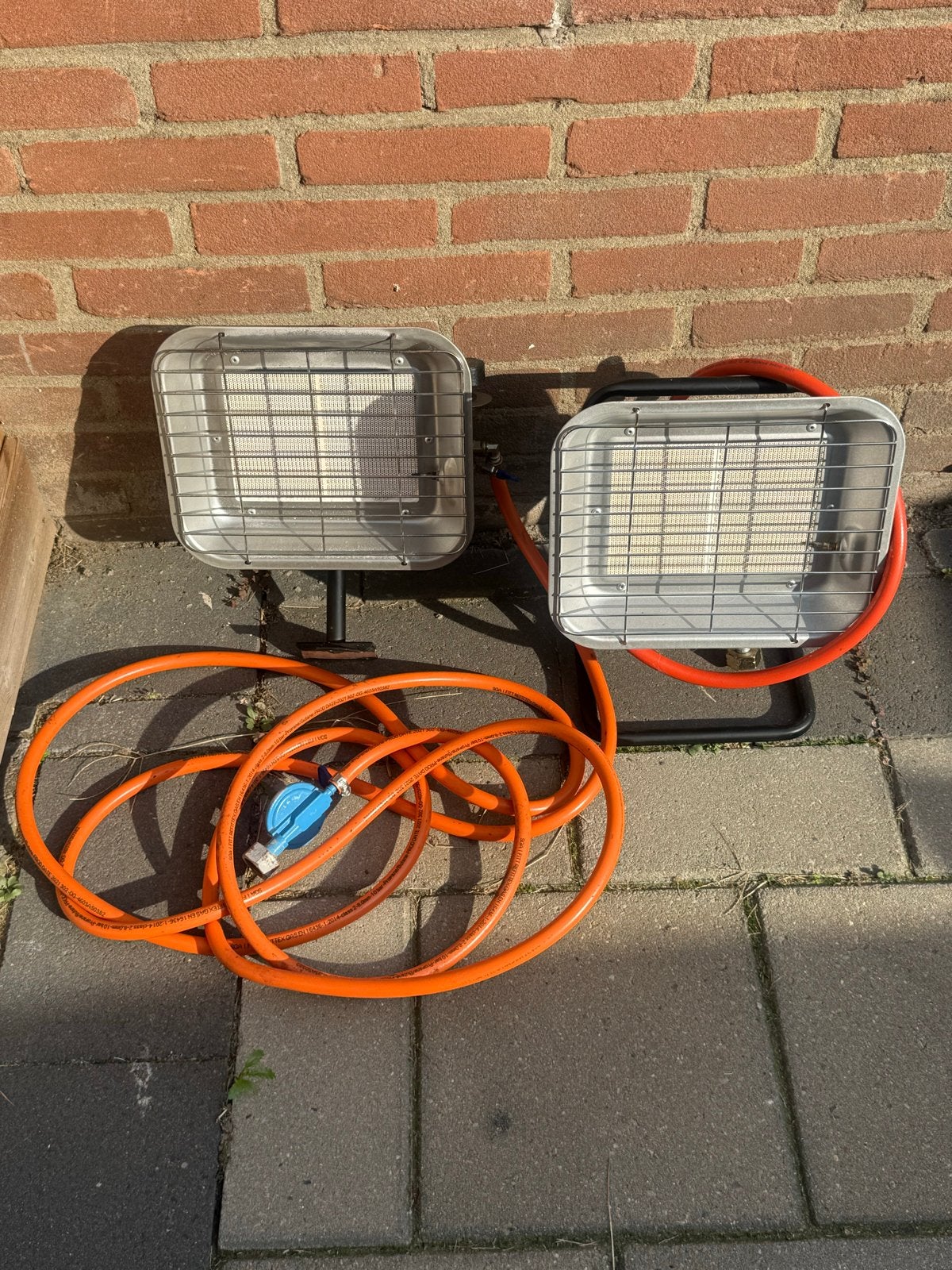 2x Terrasverwarmer op gas - Ideaal voor buiten!, Ophalen of Verzenden, Gebruikt, Gas, Vloer