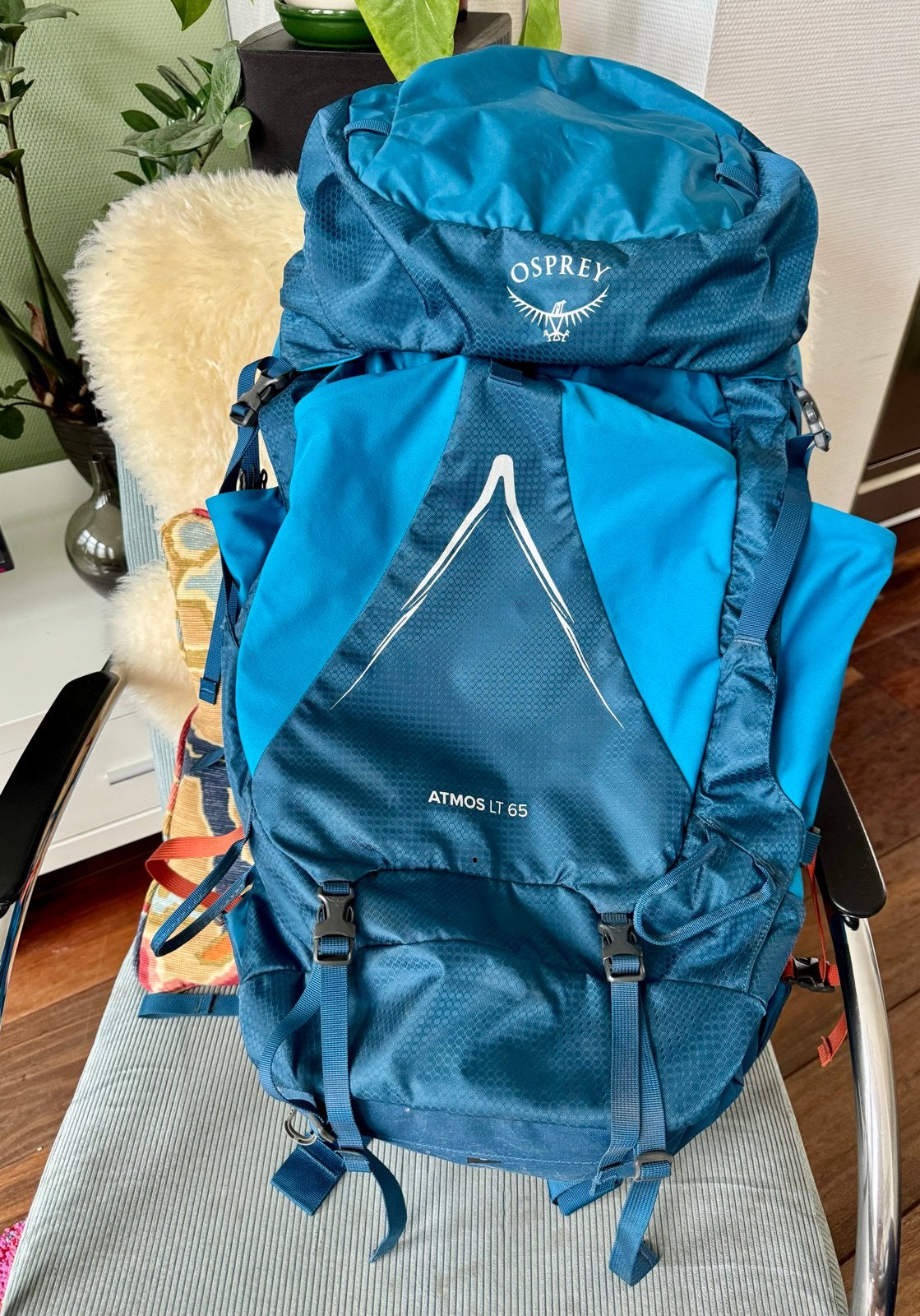 Osprey Atmos LT 65 rugzak met beschermhoes, Ophalen of Verzenden, Zo goed als nieuw, Rugzak