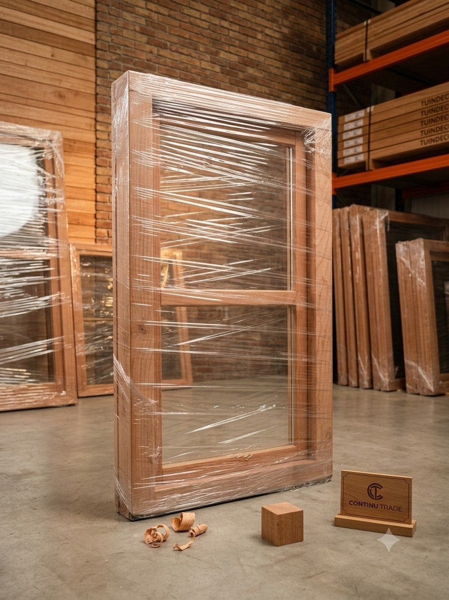 NIEUW Uitzetraam enkel deluxe douglas 78x130.7cm, Ophalen, Gevelraam of Ruit, Minder dan 80 cm, 120 tot 160 cm