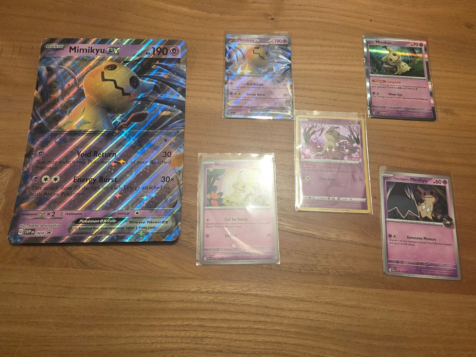 Mimikyu pokemon kaarten set, Ophalen of Verzenden, Zo goed als nieuw