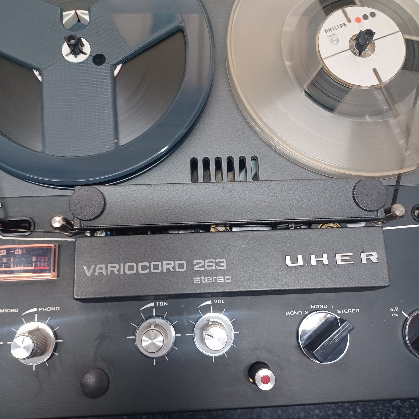 UHER Variocord 263 Stereo Bandrecorder met stofkap, Ophalen, Bandrecorder, Met banden