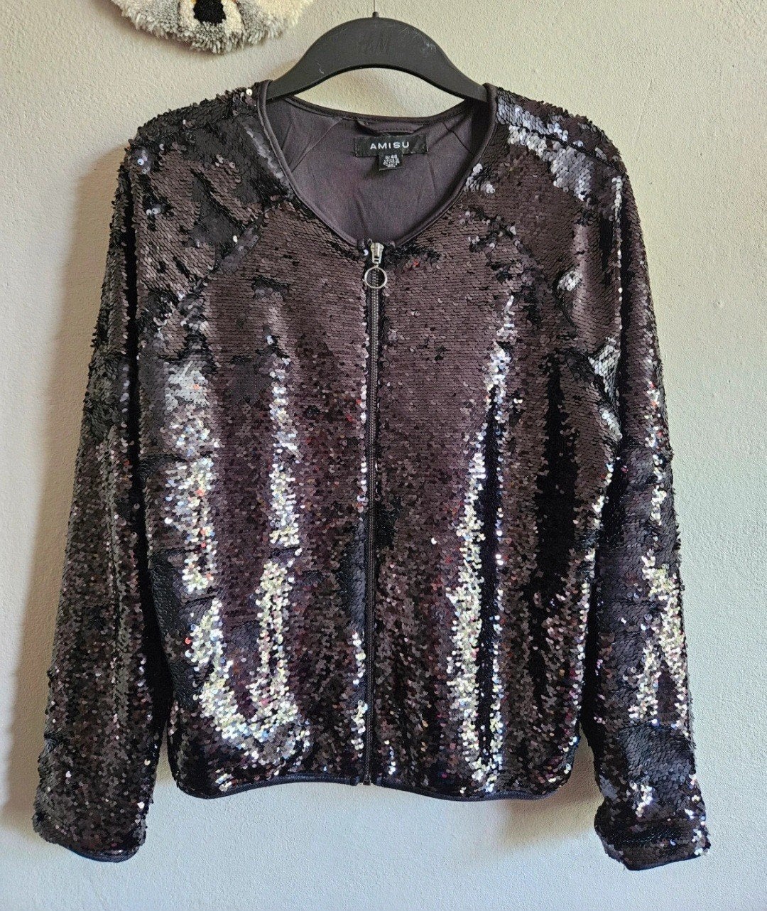 Amisu Elegante Bomberjacket Maat 40 - Zo goed als nieuw, Maat 38/40 (M), Zwart, Ophalen of Verzenden, Zo goed als nieuw