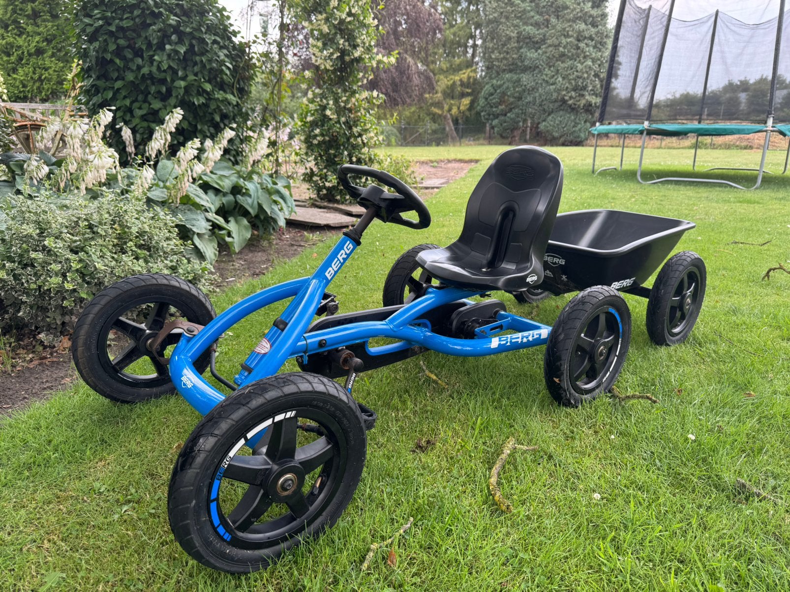 BERG Buddy Blue skelter + originele BERG aanhanger | Zgan!, Kinderen en Baby's, Speelgoed | Buiten | Skelters, Ophalen, Zo goed als nieuw