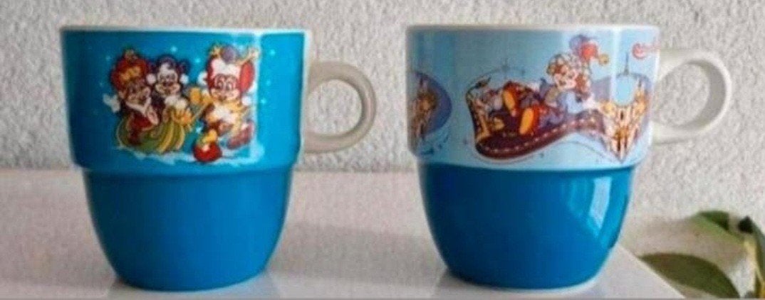 Twee Bekers Efteling met Pardoes opdrukken, Verzamelen, Efteling, Ophalen of Verzenden, Zo goed als nieuw, Gebruiksvoorwerp