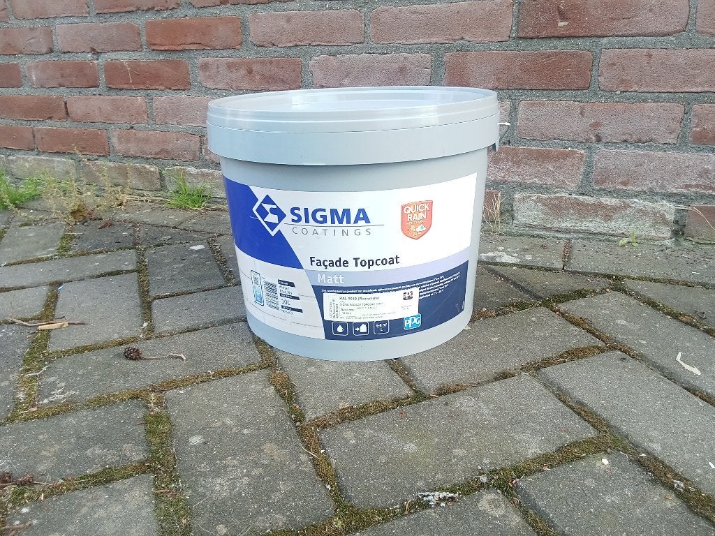 Sigma facade topcoat matt 10liter nieuw(ral 9010), Ophalen, Nieuw, Wit
