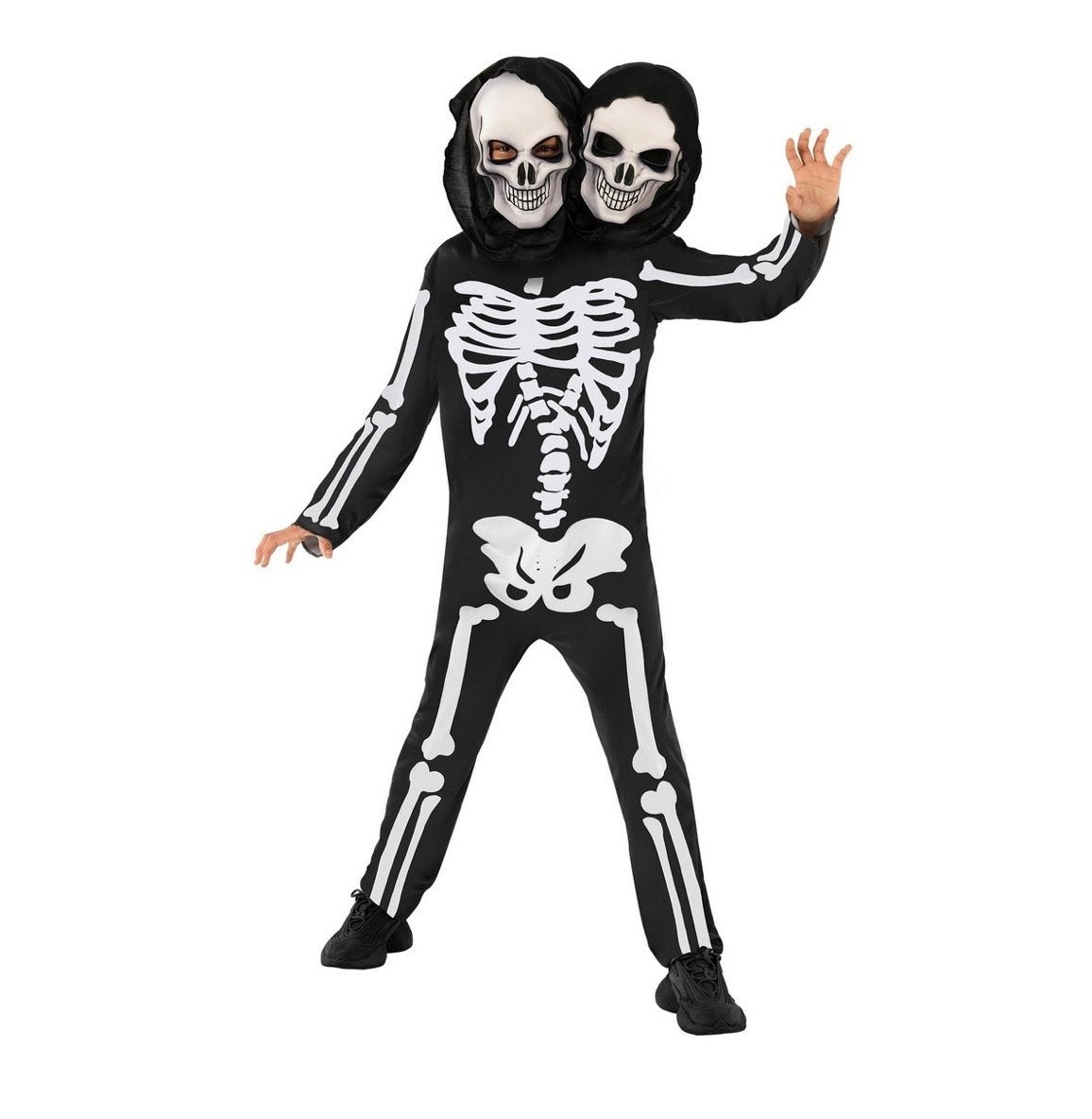 Morphcostumes Tweekoppig skeletkostuum (maat 12-14 jaar), Ophalen of Verzenden, Nieuw, 158 t/m 164, Jongen of Meisje