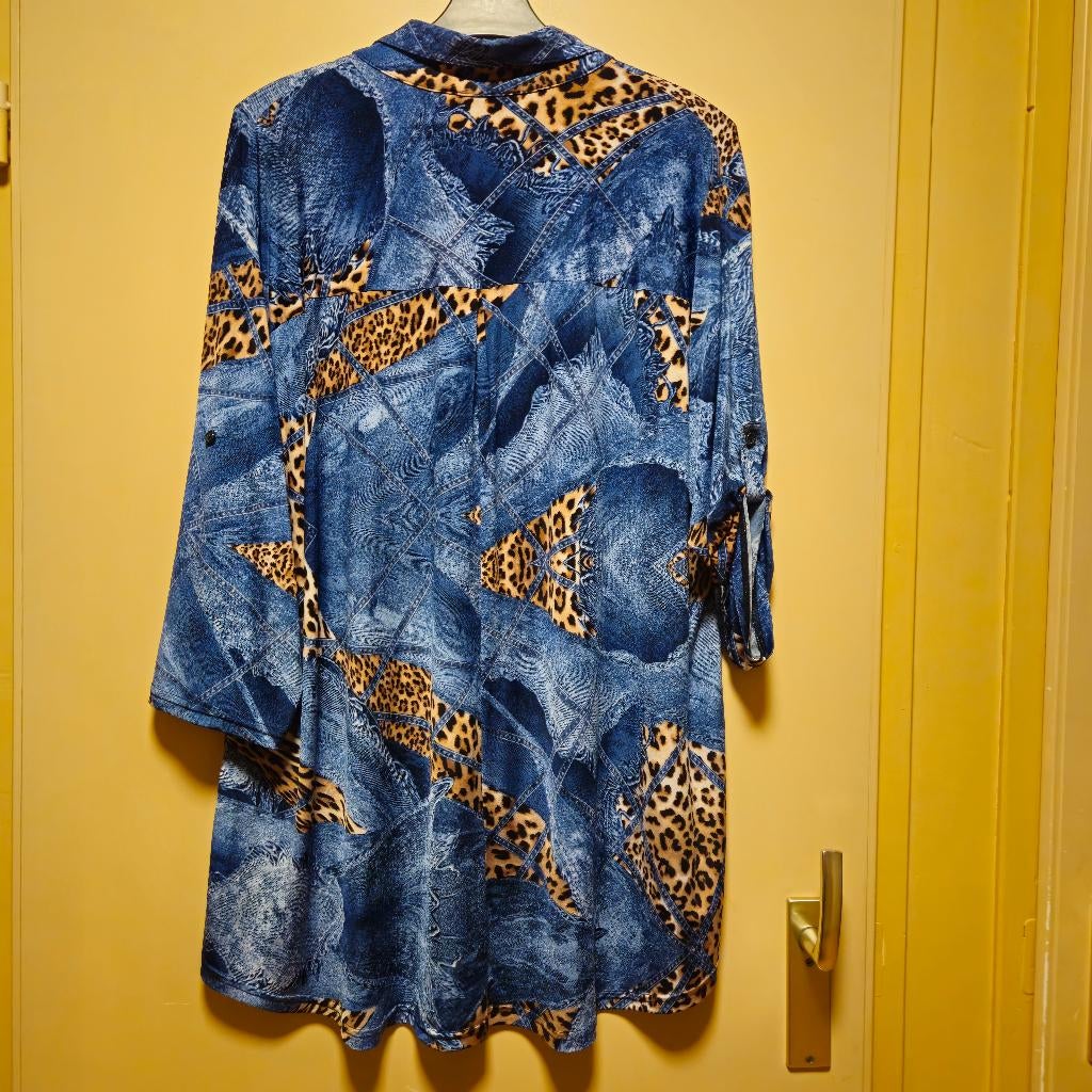 Jeans kleurig Magna tuniek 52-54 incl. verzend, Blouse of Tuniek, Nieuw, Magna, Verzenden