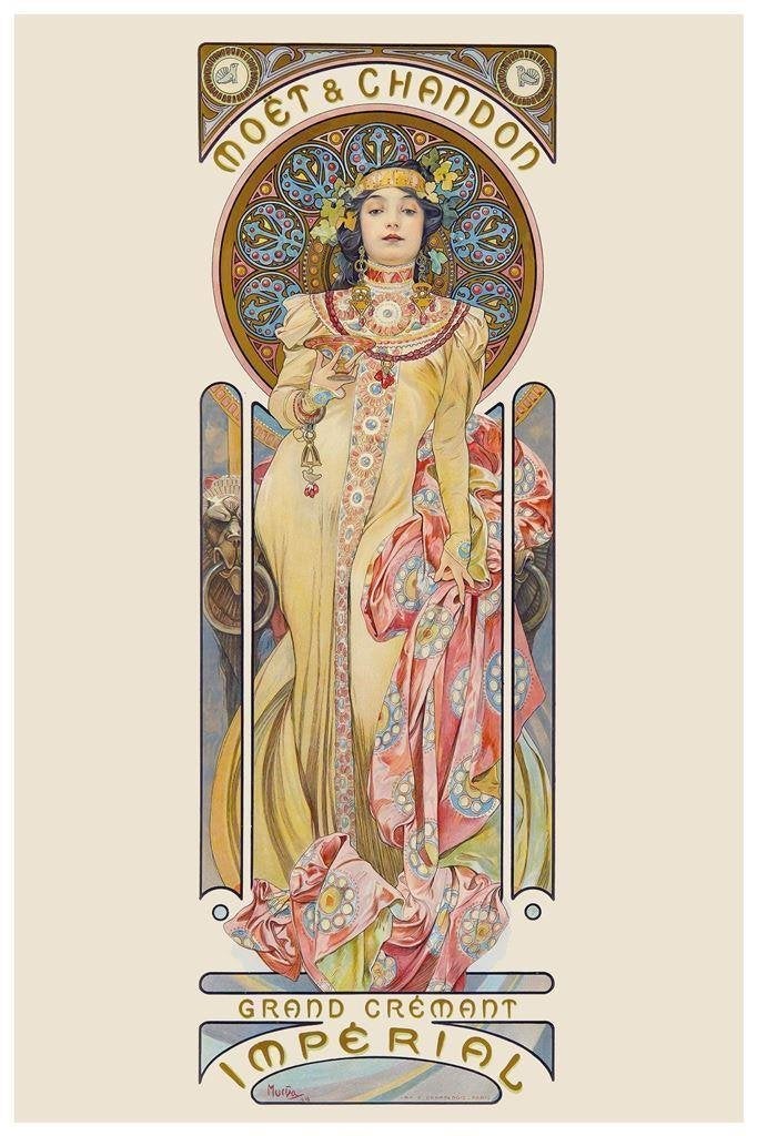 Alphonse Mucha Moet Chandon Art nouveau Affiche Poster, Verzenden