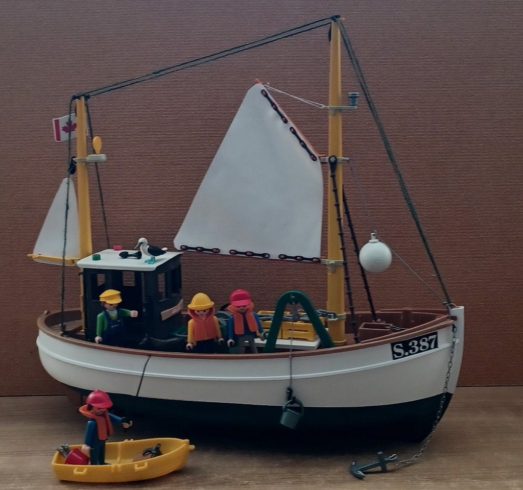 playmobil vintage viskotter/boot Suzanne3551, Ophalen of Verzenden, Gebruikt, Complete set, Boot/Schip
