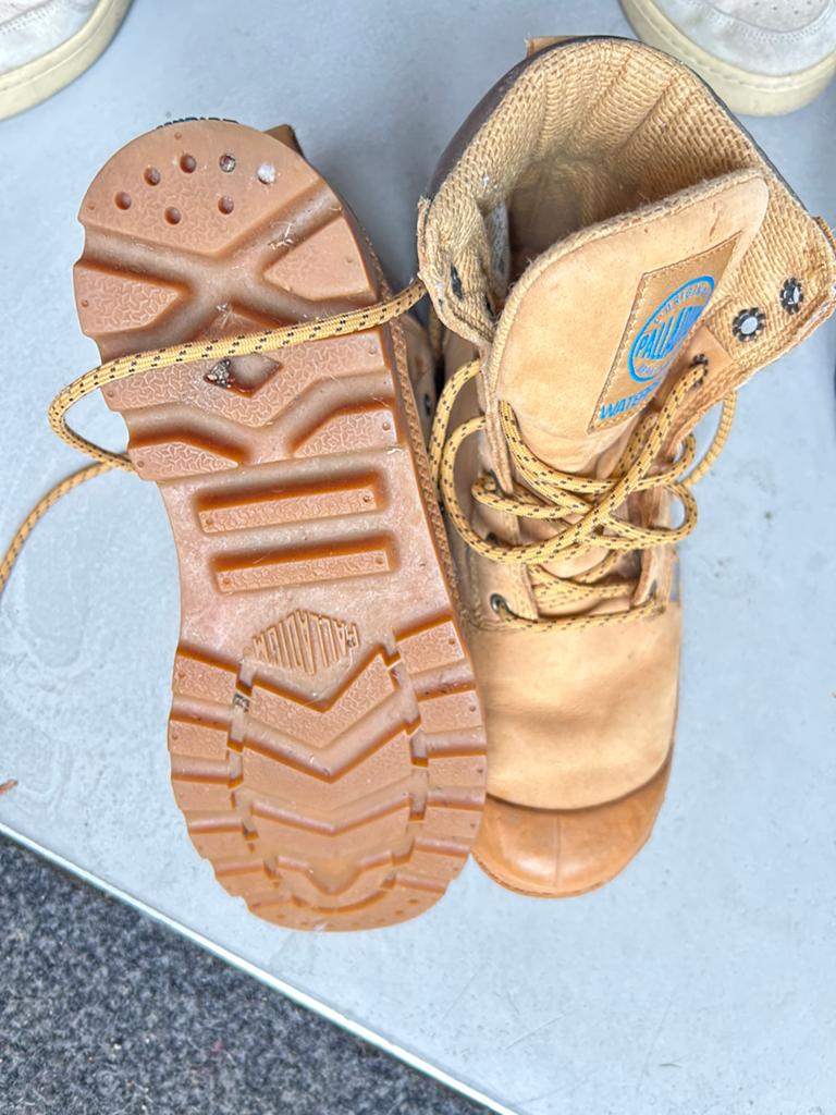 Palladium Pampa Hi Original Boots - Beige/Bruin, Ophalen of Verzenden, Gedragen, Beige, Lage of Enkellaarzen