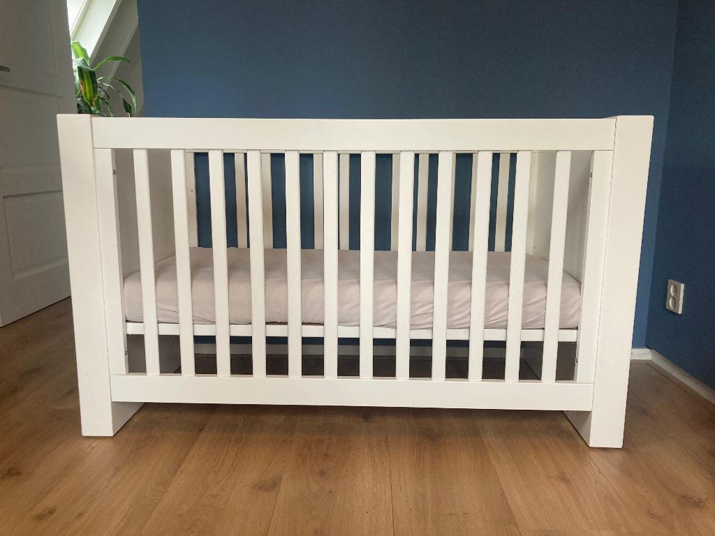 Ledikant wit inclusief aerosleep matrastopper!, Ophalen, Gebruikt, Wit, 190 cm of minder