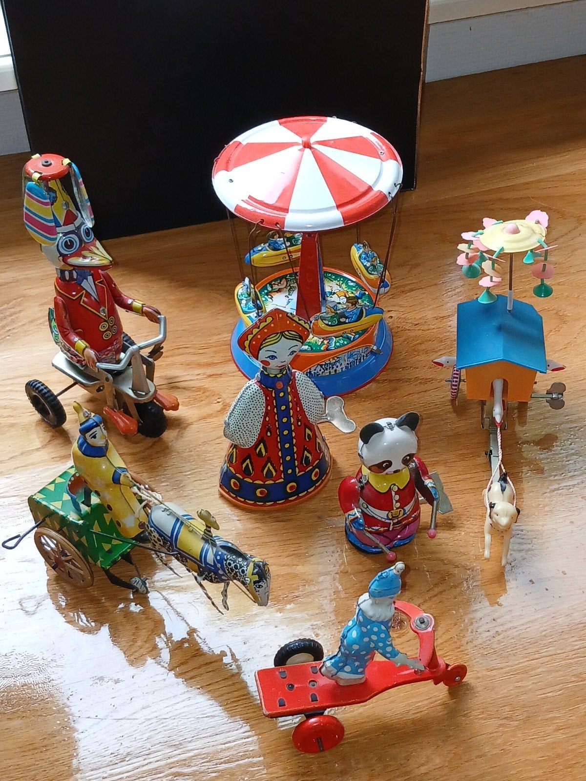 Vintage blikken speelgoed collectie - Opwindbaar, Antiek en Kunst, Antiek | Speelgoed, Ophalen of Verzenden