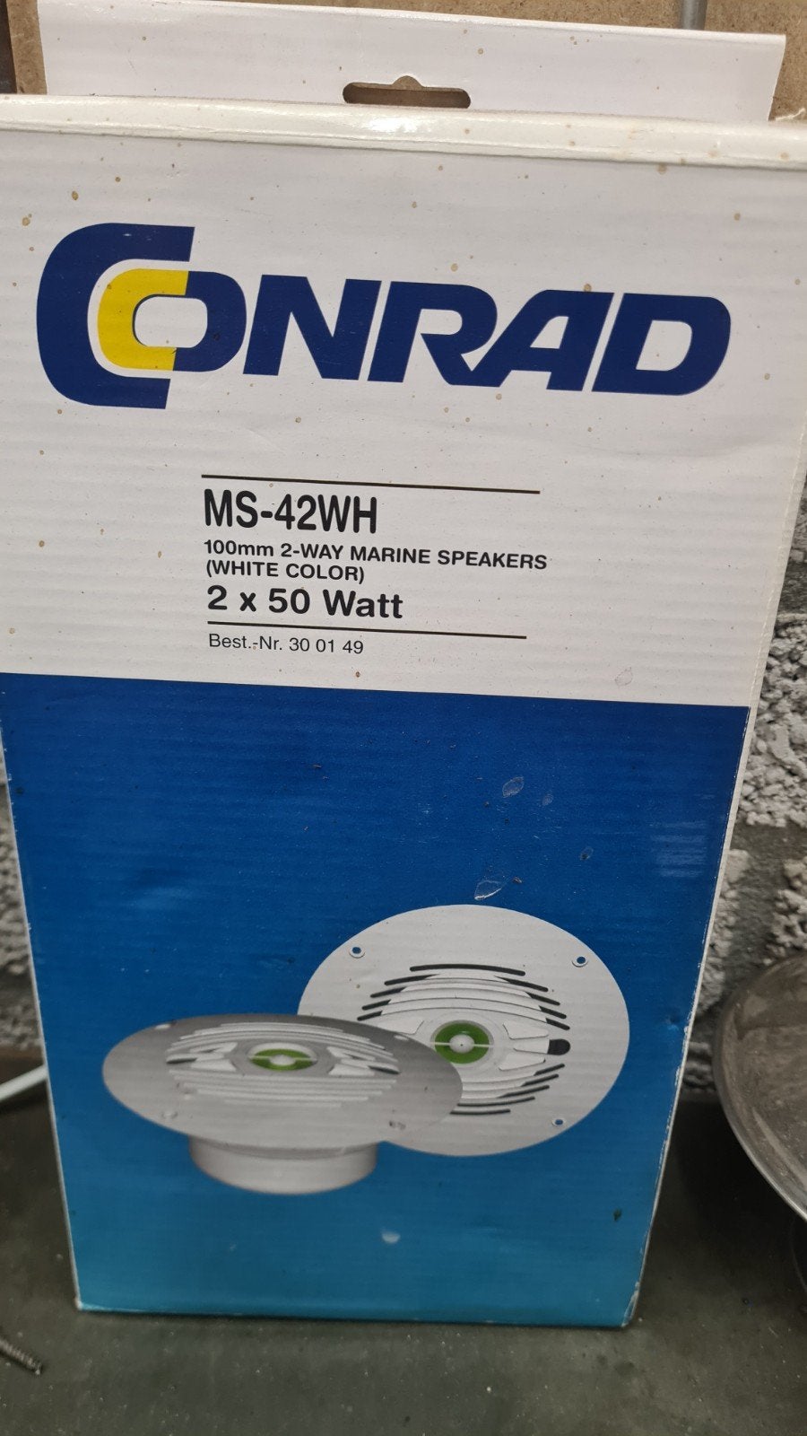 1x Conrad MS-42WH 100mm 2-weg Marine Speakers Wit, Ophalen of Verzenden, Nieuw