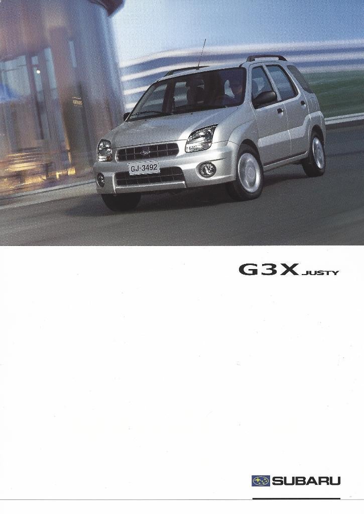 Folder Subaru Justy G3X 2003, Ophalen of Verzenden, Gelezen, Overige merken