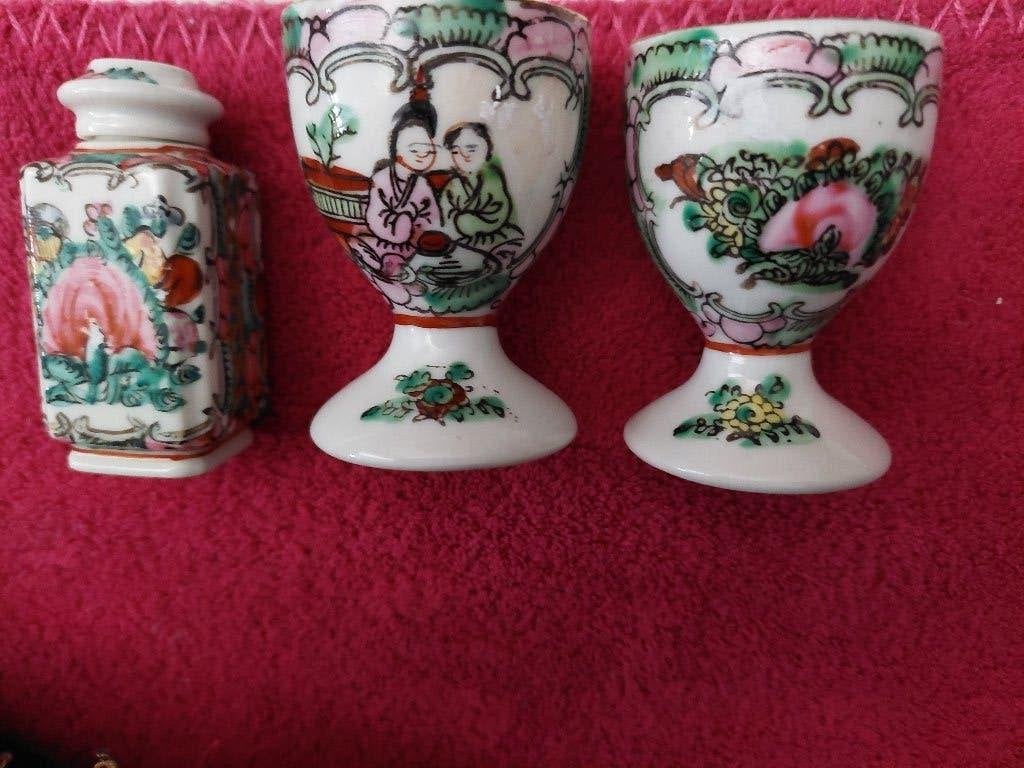 2 eierdopjes en strooier, Antiek en Kunst, Verzenden