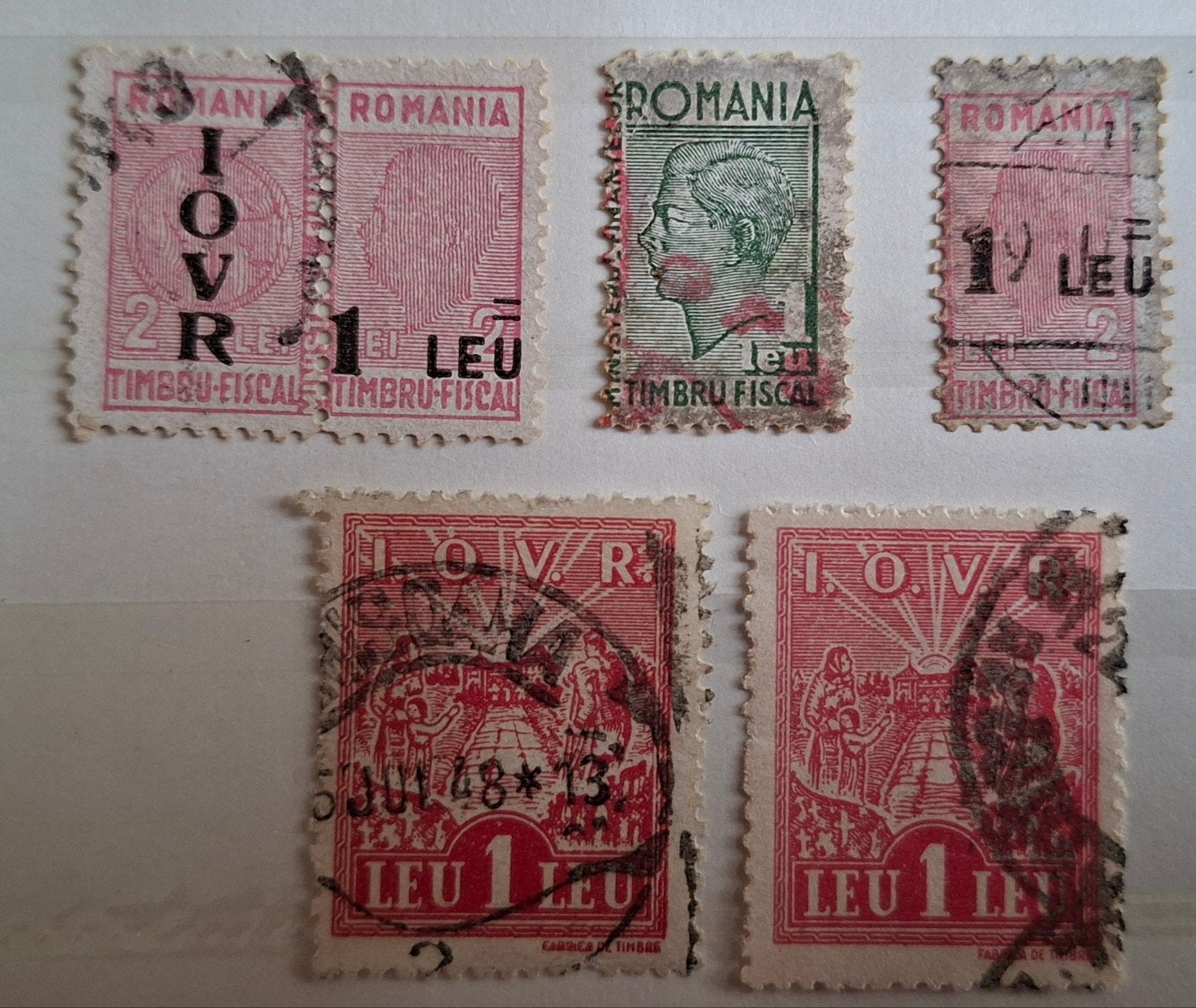 Roemenië,  IVOR zegels 1947  1948, Verzenden, Overige landen