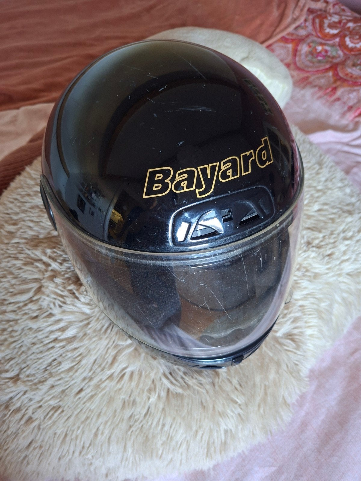 zwarte helm, Fietsen en Brommers, Brommerhelmen, Ophalen, Gebruikt, Small, Bayard