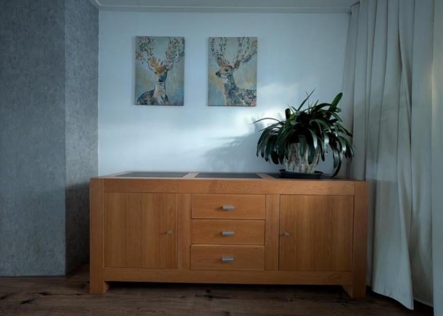 Prachtig dressoir met 3 lades en 2 deuren - 200x85x59cm, Huis en Inrichting, Kasten | Dressoirs, Ophalen
