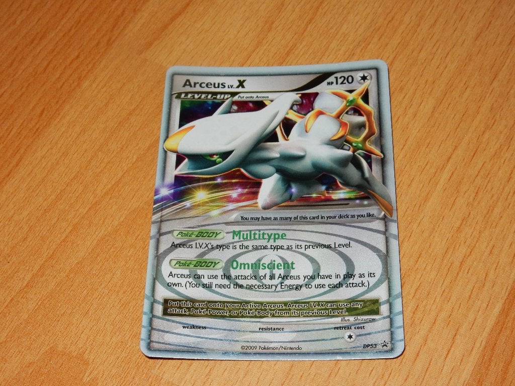 Arceus Level X Holo Promo kaart - DP53, te koop, Hobby en Vrije tijd, Verzamelkaartspellen | Pokémon, Ophalen of Verzenden, Zo goed als nieuw