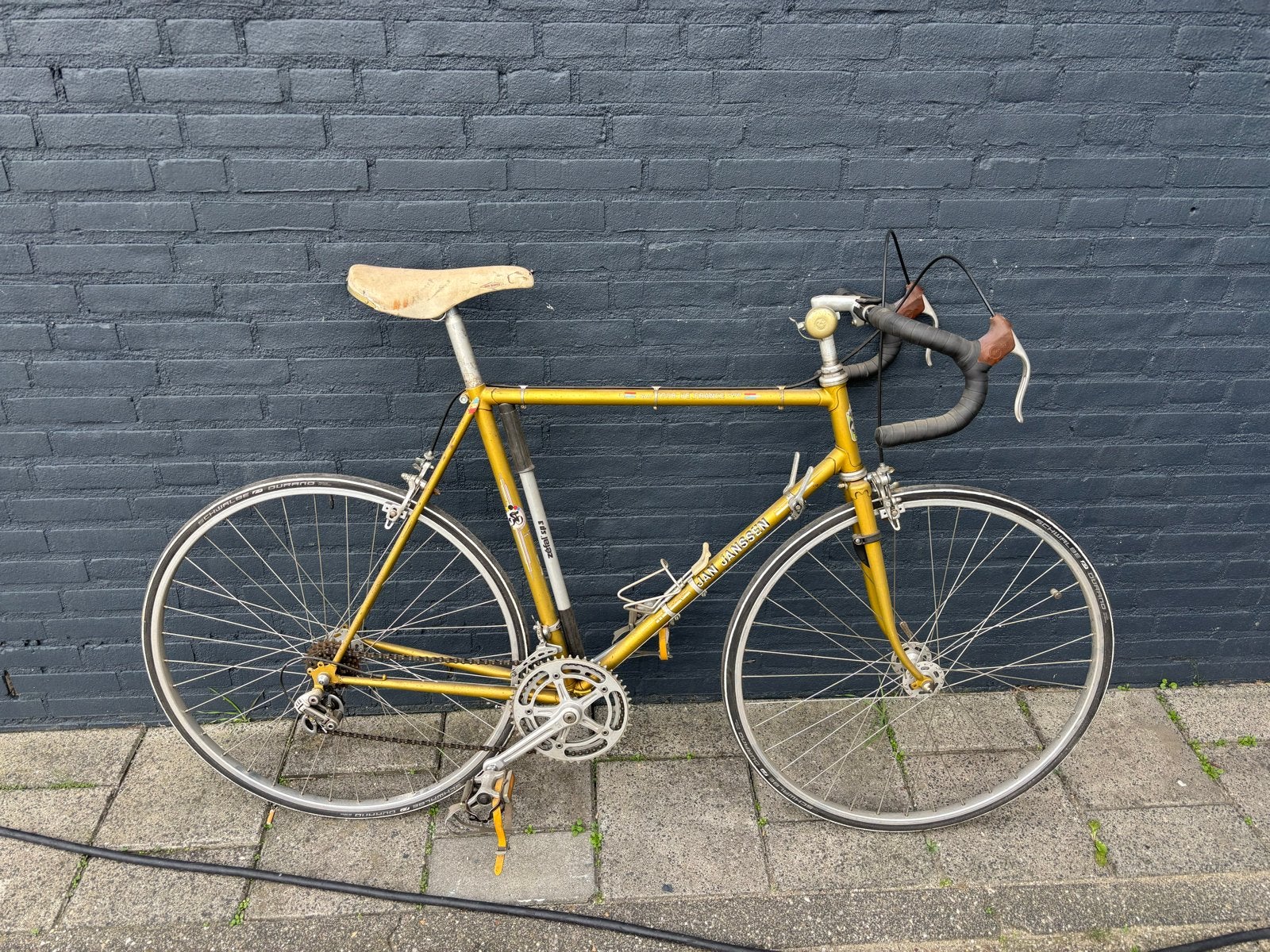 Jan Janssen Tour de France 600 racefiets - Goud, Fietsen en Brommers, 28 inch, Gebruikt, 53 tot 57 cm, Ophalen
