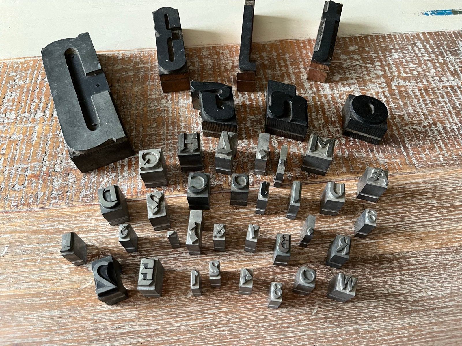Vintage Loodzetsels - Diverse Letters en Cijfers, Ophalen