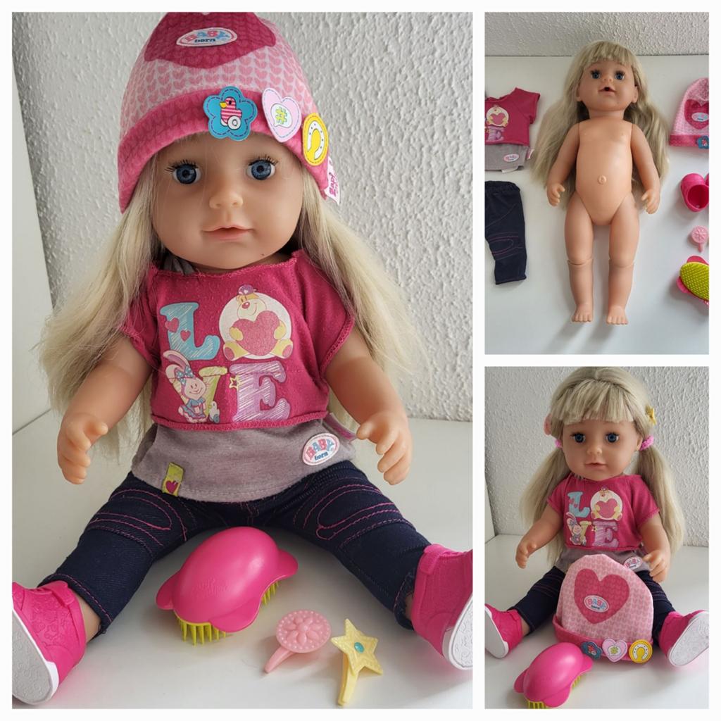 Baby Born Zusje Grote Zus Blond haar Babyborn., Ophalen of Verzenden, Zo goed als nieuw, Babypop