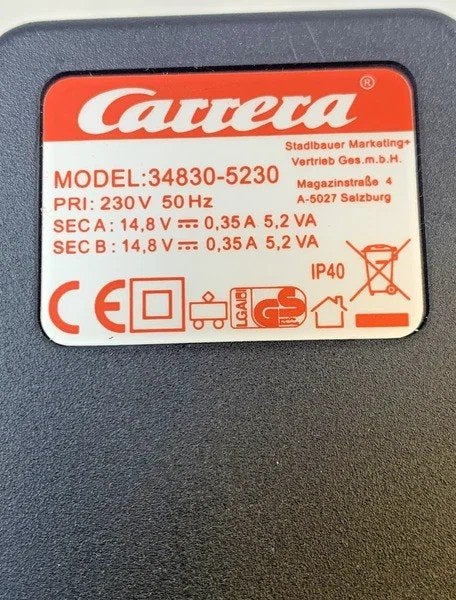 Carrera GO Transformator 34830-5230 Voeding Adapter 14.8V, Kinderen en Baby's, Coolsingel 104, 3011 AG Rotterdam, Netherlands