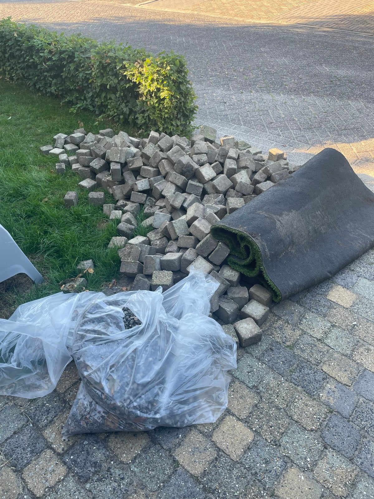 Betonklinkers 100m2, Tuin en Terras, Ophalen, Gebruikt, Klinkers, 10 m² of meer