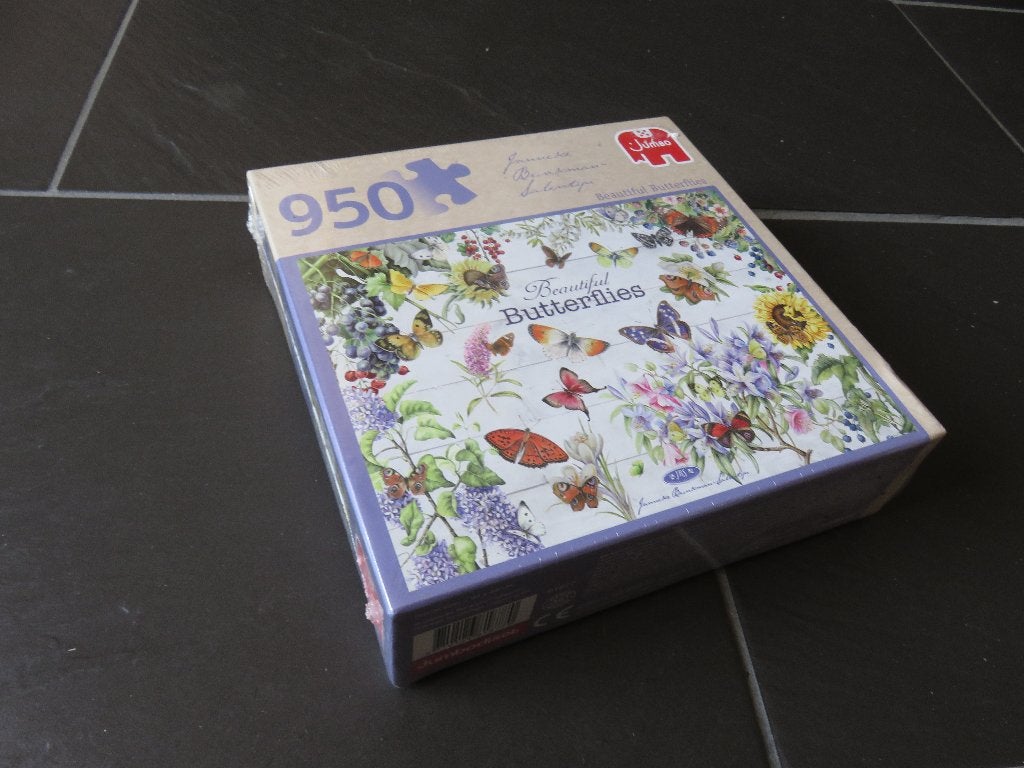 Puzzel 950 st Beautiful Butterflies, nieuw Janneke Brinkman., Ophalen of Verzenden, 500 t/m 1500 stukjes, Nieuw, Legpuzzel