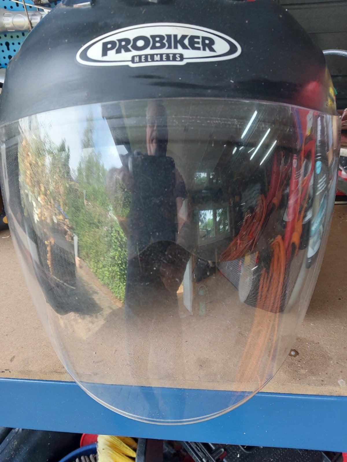 Probiker Jethelm Maat L met Zonnevizier, Jethelm, L, Tweedehands, Ophalen