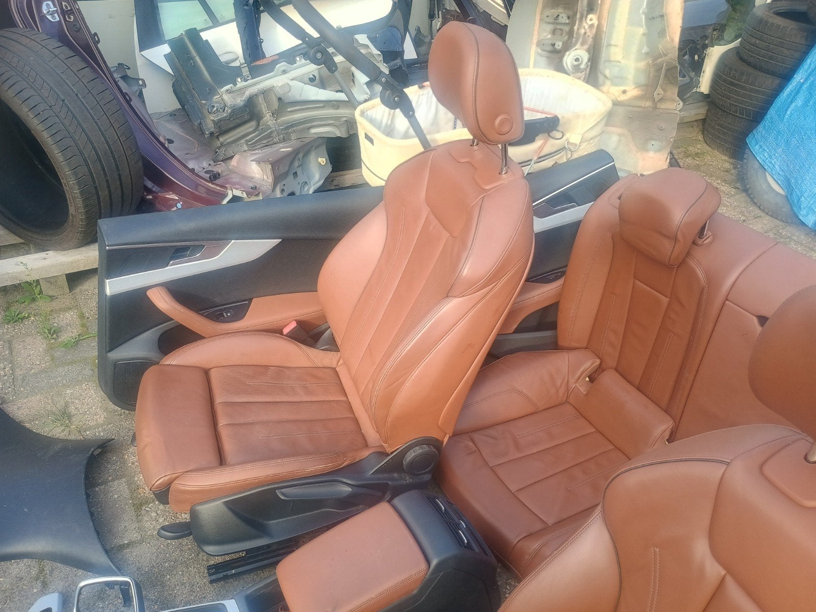 Audi Q7 Interieur Bruin Leder Stoelen Deurpanelen Middencons, Ophalen of Verzenden, Nieuw, Audi