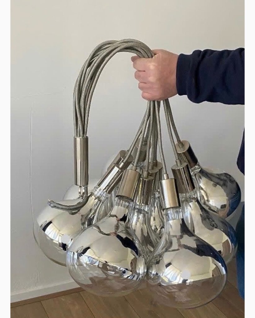 Glazen bollen bol hanglamp lamp plafondlamp modern, Ophalen, Gebruikt