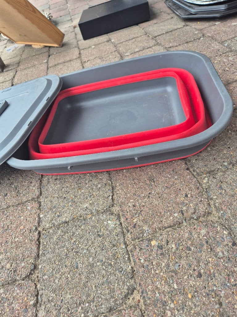 OPVOUWBARE WASBAK, Caravans en Kamperen, Kampeeraccessoires, Ophalen, Zo goed als nieuw