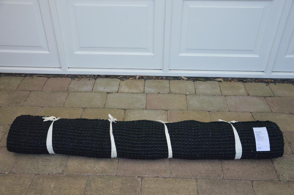 Kave Home zwart jute Madelin- vloerkleed 160 x 230 NIEUW!, Japandi, Zwart, 150 tot 200 cm, Ophalen of Verzenden