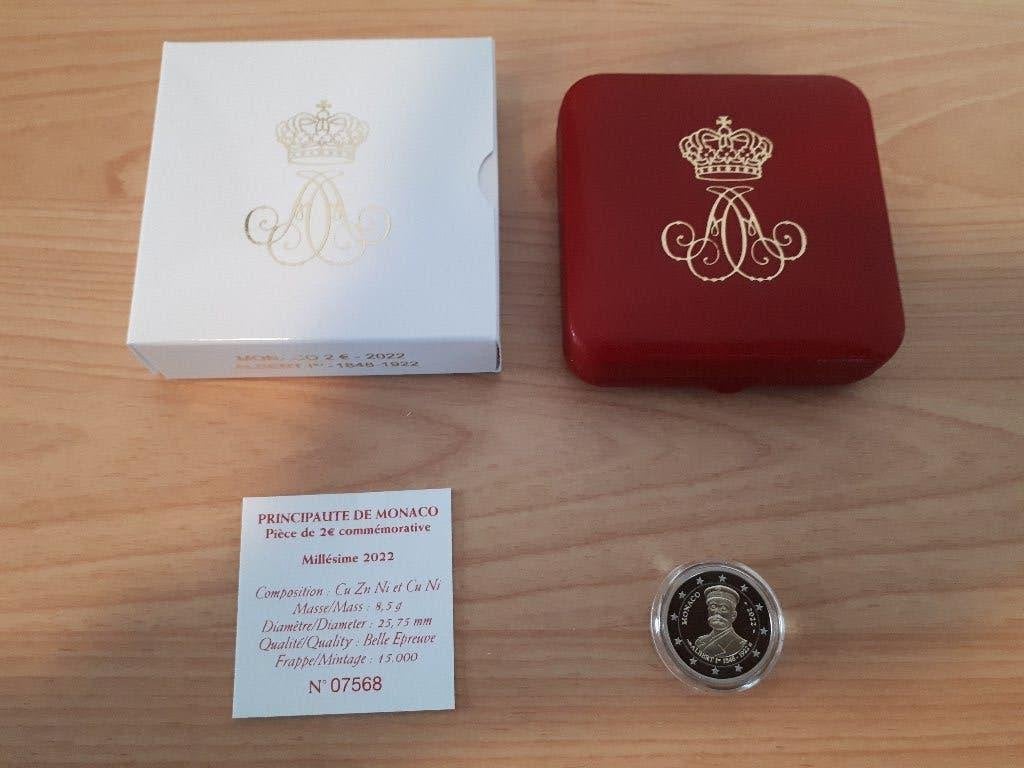 2 Euro Monaco 2022 - Proof, Postzegels en Munten, Munten | Europa | Euromunten, Ophalen of Verzenden, Monaco, 2 euro, Losse munt